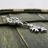 Fancy Old-Fashioned Skeleton Key With Pentagram Cut-Out Pendant | Woot & Hammy